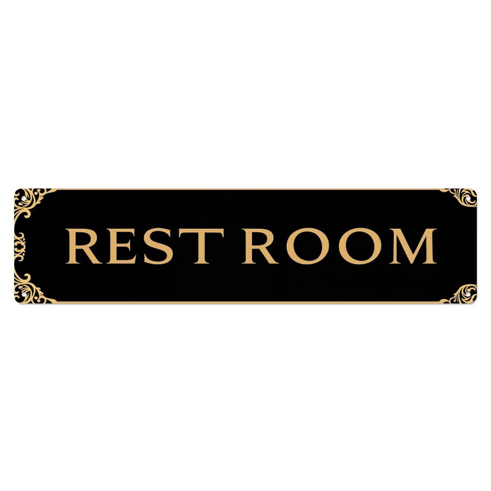 Gold Ornate Frame Text Sign Tin Sign Vintage Metal Poster Retro Bar, Home, Man Cave, Kitchen, Laundry Room Wall Art Decor Gift 4x16 Inch