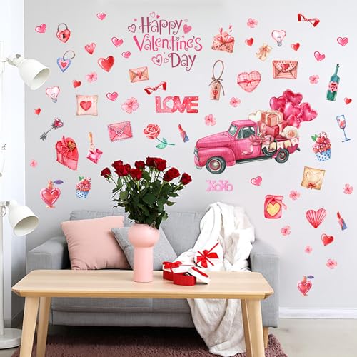 Vinilo Decorativo Día de San Valentín Corazón Multicolor 1 Hoja