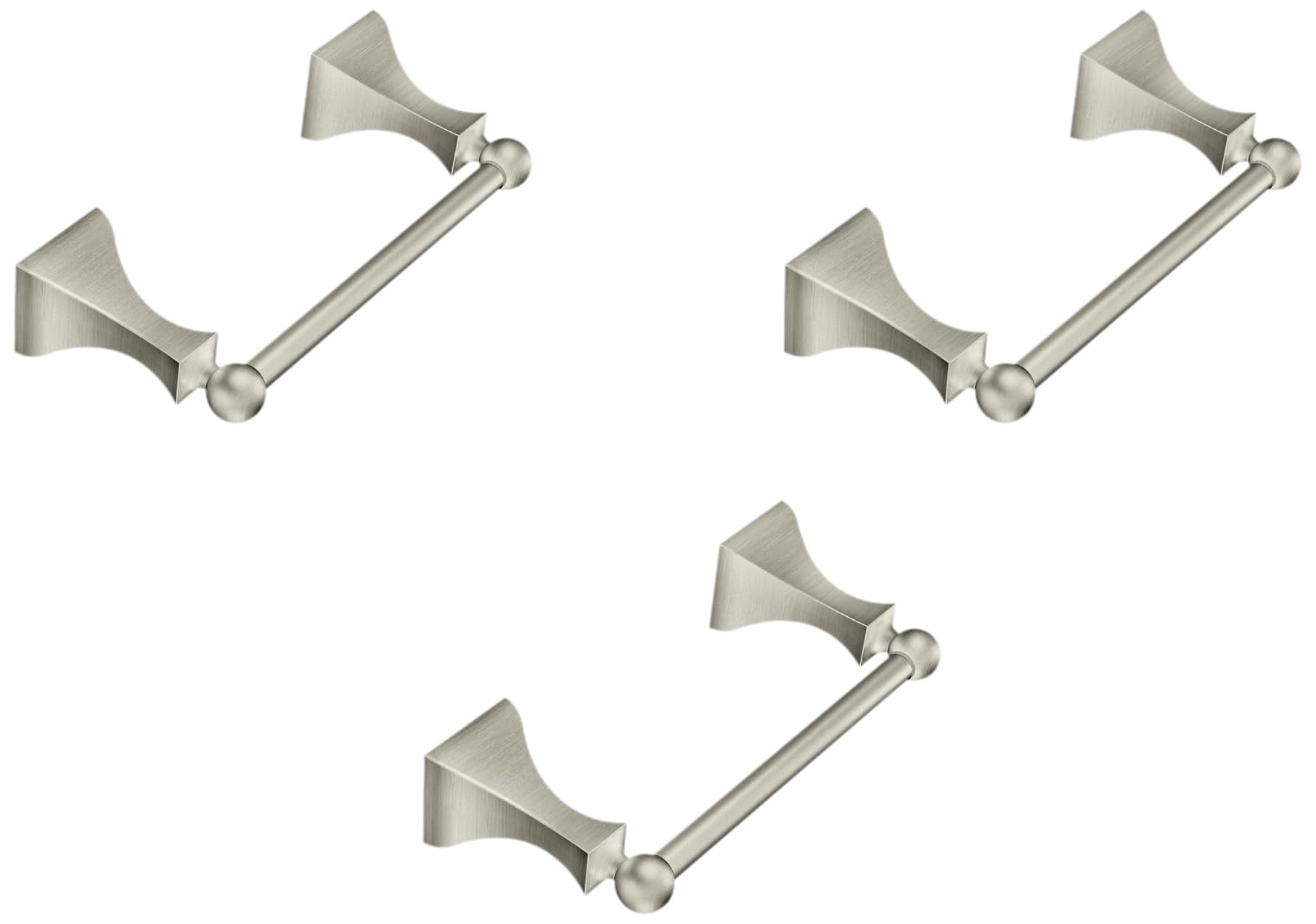 Moen Retreat Brushed Nickel Double Post Pivoting Toilet Paper Holder, Wall Mounted Toilet Roll Holder, DN8308BN — Amazon image 8