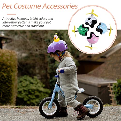 iplusmile Vogel Accessoire 4 Stks Huisdier Kip Helmen Grappige Creatieve Pluimvee Hoeden Kip Veiligheid Hoeden - Afbeelding 8