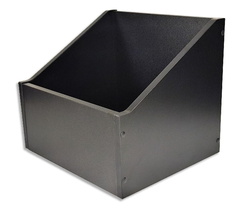 Grammofoonplaten, 4-stukken, vinyl opslag, mat zwart metaal