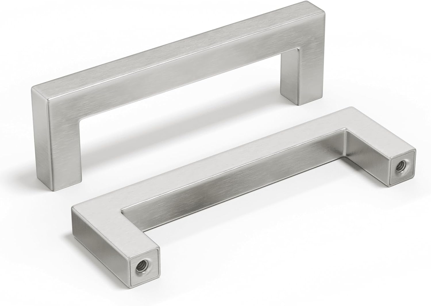 homdiy 30 Pack 3-3/4 Inch Brushed Nickel Cabinet Pulls Stainless Steel Square Drawer Handles for Kitchen Cupboard Door,Bedroom,Bathroom Wardrobe Hardware