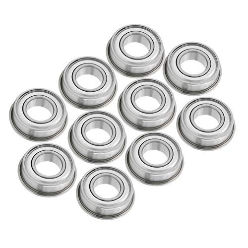 F694ZZ Miniature Flanged Bearings ID:4mm OD: 11mm Width: 4mm Double Sided Metal Shield Radial Ball Bearing