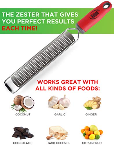 Citrus Zester, Cheese Grater With Handle, Lemon Zester, Razor Sharp Stainless Steel Blade, Rust Free