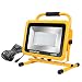 Ustellar 10000LM 100W LED Work Light (1000W Equivalent), 2 Brightness Levels, Waterproof Flood Lights, 25ft Cord with Plug, Stand Working Lights for Workshop, Construction Site, 5000K Daylight White