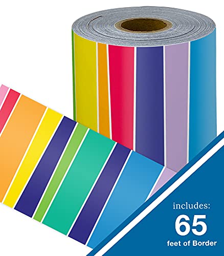 Carson-Dellosa, Bordas amarelas para quadro de avisos, 1,8 m de bordas Arco-íris recortadas para qua