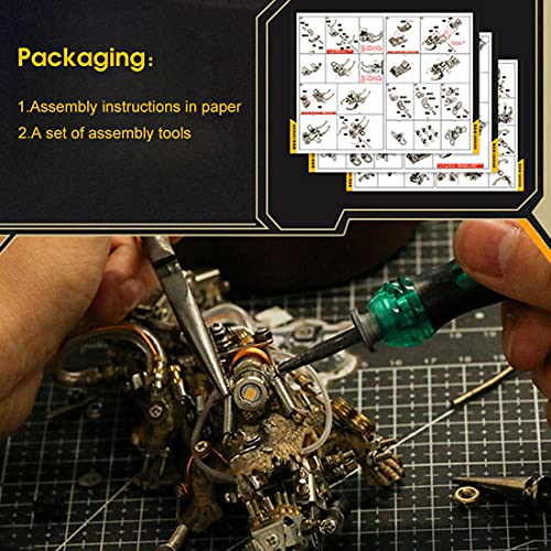 Zestaw metalowych puzzli 3D, zestaw metalowych puzzli 3D DIY – wariant mechaniczny, metalowy zestaw krokodylem, wspaniała układanka 3D dla chłopców i dziewczynek (ponad 547 elementów)