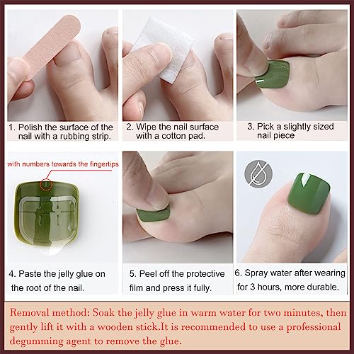 Press On Toenails Short False Toenails With Luster Light Pink Design Natural Artificial Acrylic Nail Tips Square Fake Toe Nails Summer Beach Wearable Full Cover Toenails For Women And Girls 24Pcs #TOP22