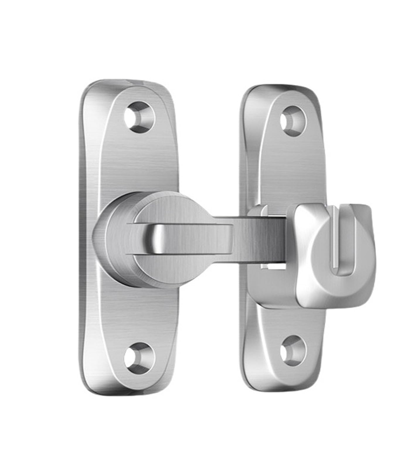 Hqycl Grey 90/180 Degree Door Latches Sliding Screen Door Latchbarn Door Lock Hasp Latch Clasp Locks Anti-Theft Buckle Flip Gate Hardware