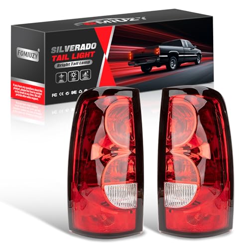 Image of Tail Lights Assembly Fit Chevy Silverado 1500 2500 3500 2003 2004 2005 2006 Chevrolet HD 1500HD 2500HD Rear Brake Turn Signal Back Up Bulb Lamp Taillight Left Driver Right Passenger Side
