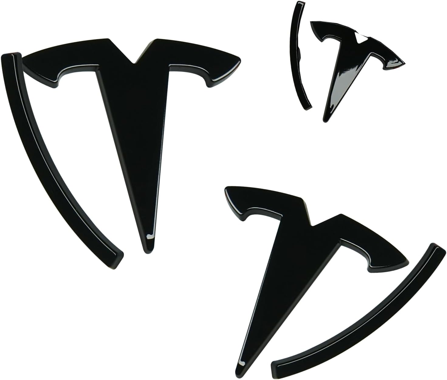 Powlamks Model Y Logo Badge Decals, Gloss Black Emblem