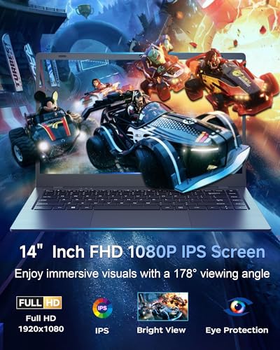 Image of Laptop Computer - 14 Inch Laptops, Pentium 6500Y Processor (Up to 3.4GHz), 16GB RAM 256GB SSD, FHD IPS Display, Traditional Laptop Computer for Student, Business, HDMI, Type C, 38Wh Battery