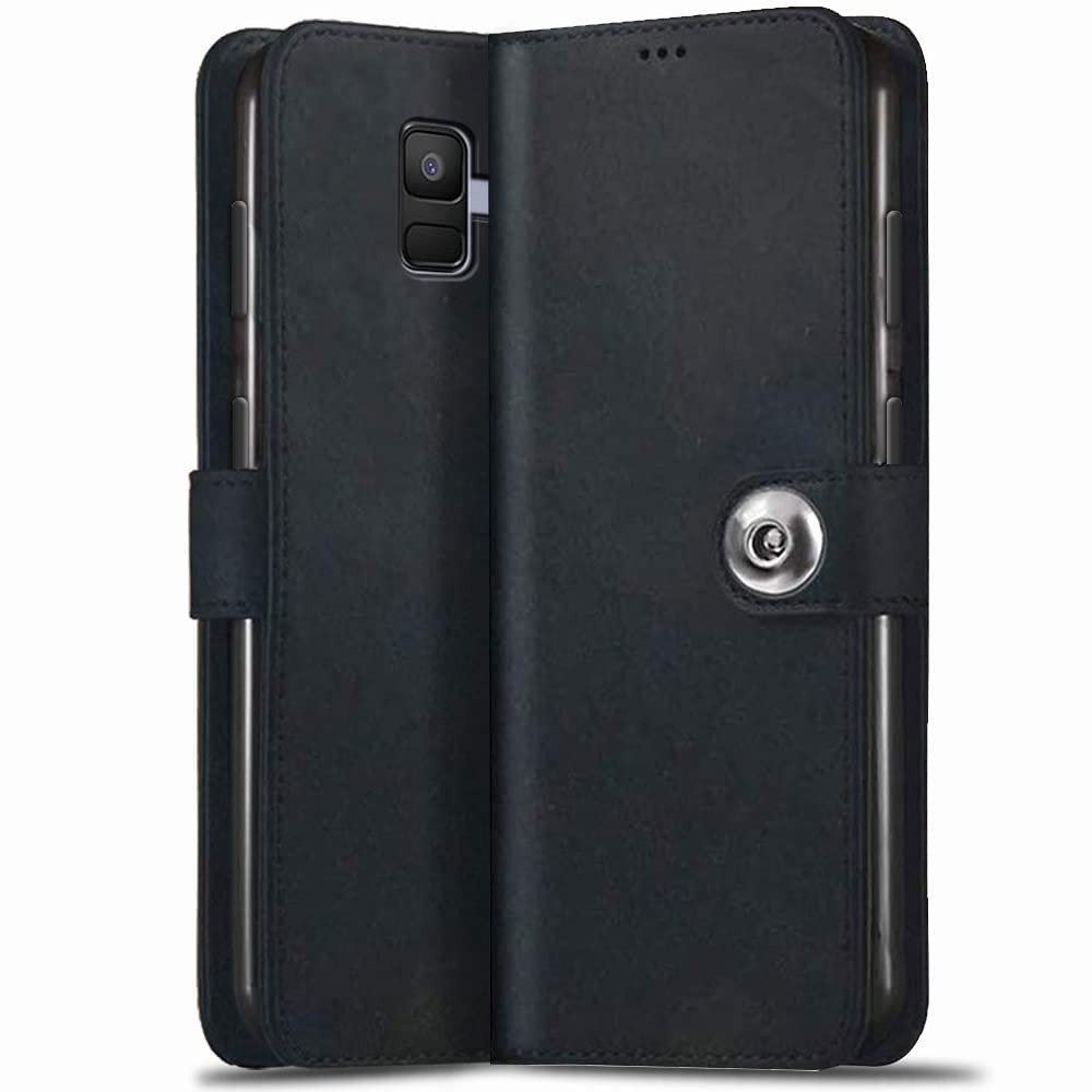 TheGiftKart Flip Cover Back Case for Samsung Galaxy J8 / A6 Plus / On8 Infinity | Inbuilt Pockets & Stand | Genuine Leather Finish Flip Back Cover for Samsung J8 / A6 Plus / On8 Infinity (Black) (B0BSTVG89S) Amazon Price History, Amazon Price Tracker