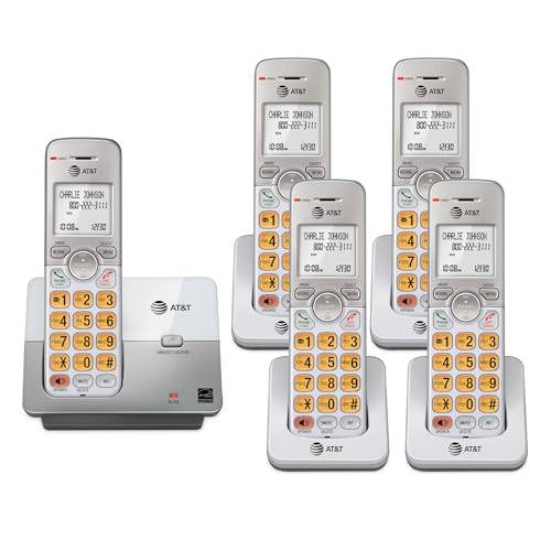 Image of AT&T EL51503 DECT 6.0 5-Handset Cordless Phone with Simulated Full-Duplex Speakerphone, Backlit LCD Display & Lighted Keypad, Caller ID /Call Waiting, Intercom, ECO Mode