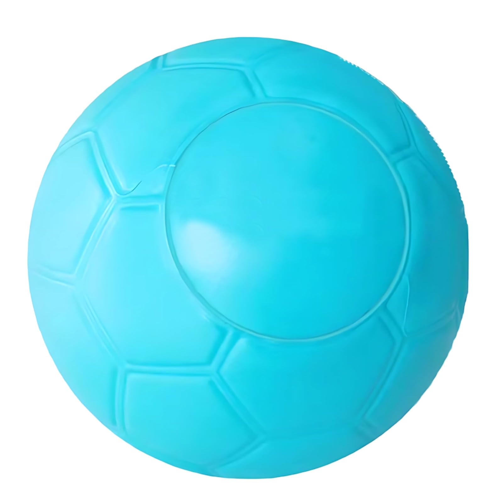 Generisch Pallone da calcio senza gonfiaggio, per adolescenti e adulti, design antiforatura, traiettoria silenziosa, azzurro, 20,7 cm