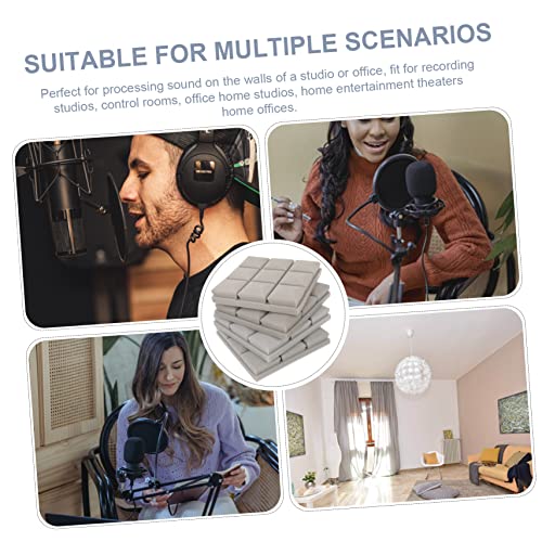 4 piezas Paneles Acústicos de Espuma para Aislamiento y Reducción de Sonido para Estudio en Casa Oficina y Espacios de Grabación Alta Densidad miniatura 4