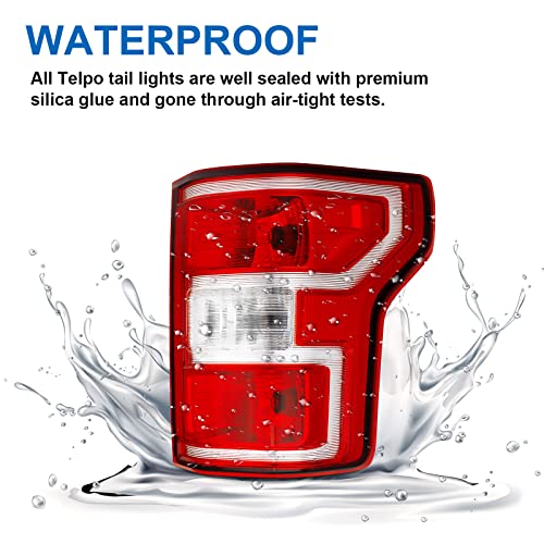 Telpo Right Tail Light Rear Lamp Fit For 2018 2019 2020 Ford F150 F-150 With Bulbs And Harness Passenger Side #TOP3