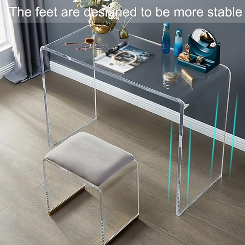 Consola de acrílico moderna con diseño transparente estructural para salones elegantes 6