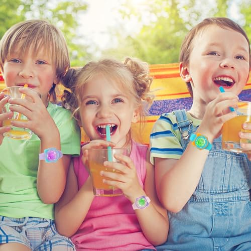 Image of Kids Digital Watches for Girls Boys, 7 Color Lights Waterproof Cute Wristwatches for Kids with Alarm Stopwatch, Great Present for Girls Boys Ages 5-13