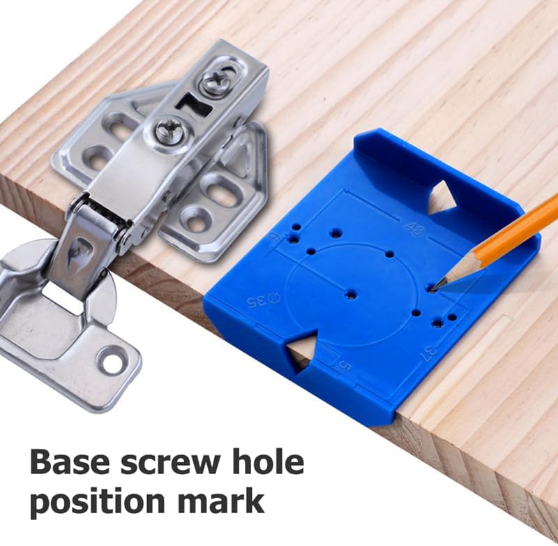 35mm 40mm Hinge Jig Door Cabinets Concealed Hinge Hole Template Jig ABS Drill Guide Locator Tools for Carpentry - (Color: F)