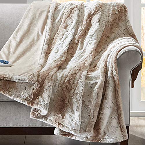 BLACK FOREST DECOR North Bend Oversized Heated Throw - Sand