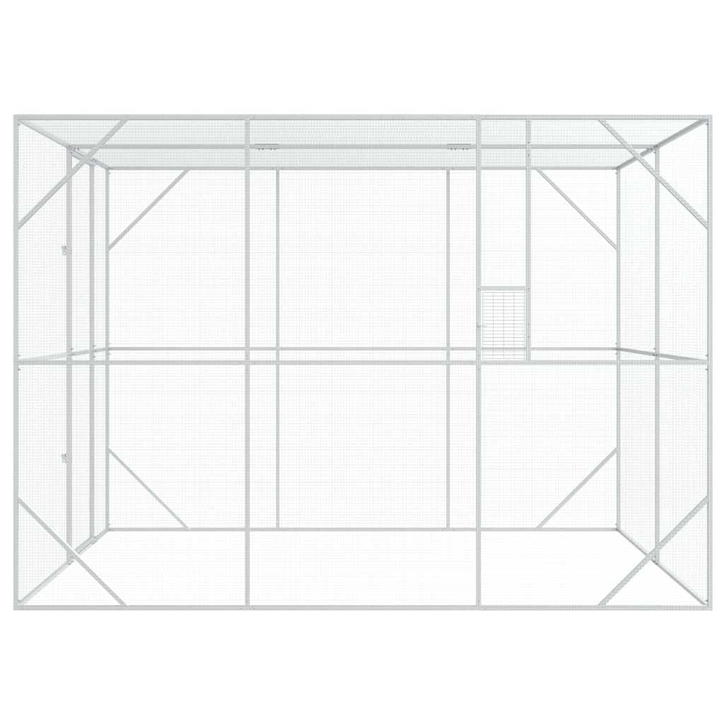 INLIFE Vogelkäfig Anthrazit 210 x 304 x 213 cm Verzinkter Stahl,Tier- & Haustierbedarf,Haustierbedarf,Vogelbedarf,Vogelkäfige & -ständer,Anthrazit,53.7 KG,3325161