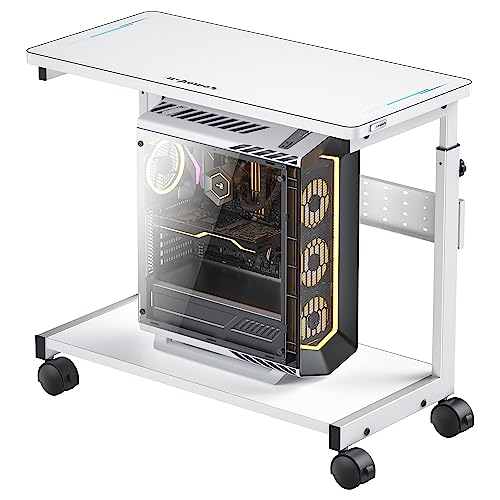 Amazon | U-POWER 昇降式L字デスク PCラック パソコンラック pcワゴン