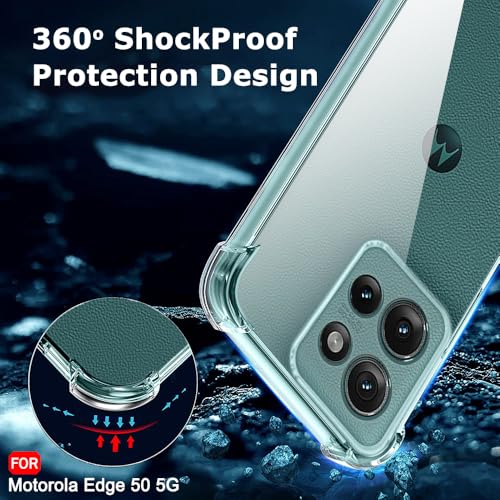 Image of TheGiftKart Crystal Clear Back Cover Case for Motorola Moto Edge 50 5G | Shockproof Soft TPU Case | Cushioned Edges for Ultimate Protection Back Cover Case (TPU, Transparent)