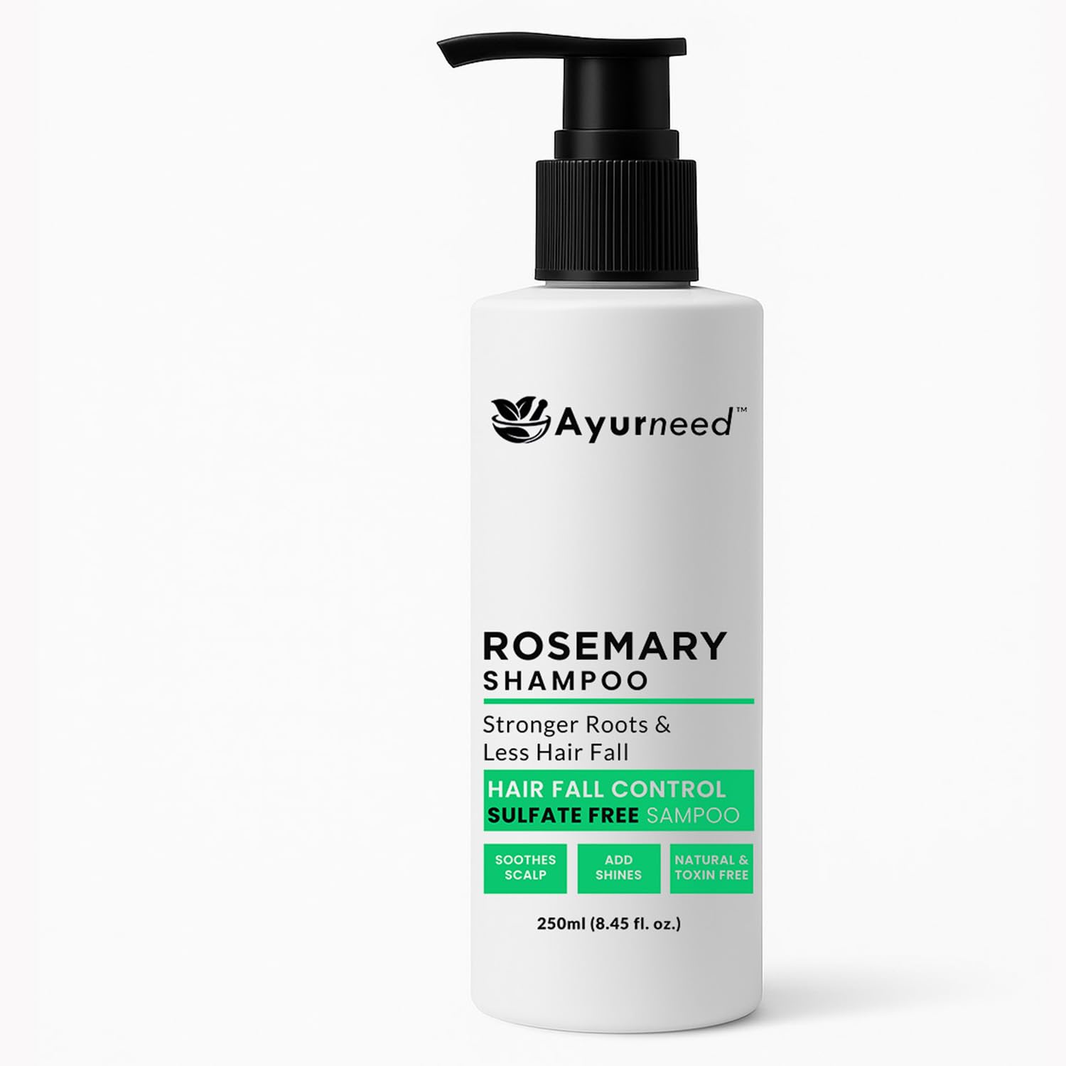 Ayurneed Rosemary Hair Shampoo for Hair Growth | Controls Hair Fall & Boosts Volume | Sulphate & Paraben Free Shampoo with Caffeine and Niacinamide | For Men & Women, 250ml-picture-35