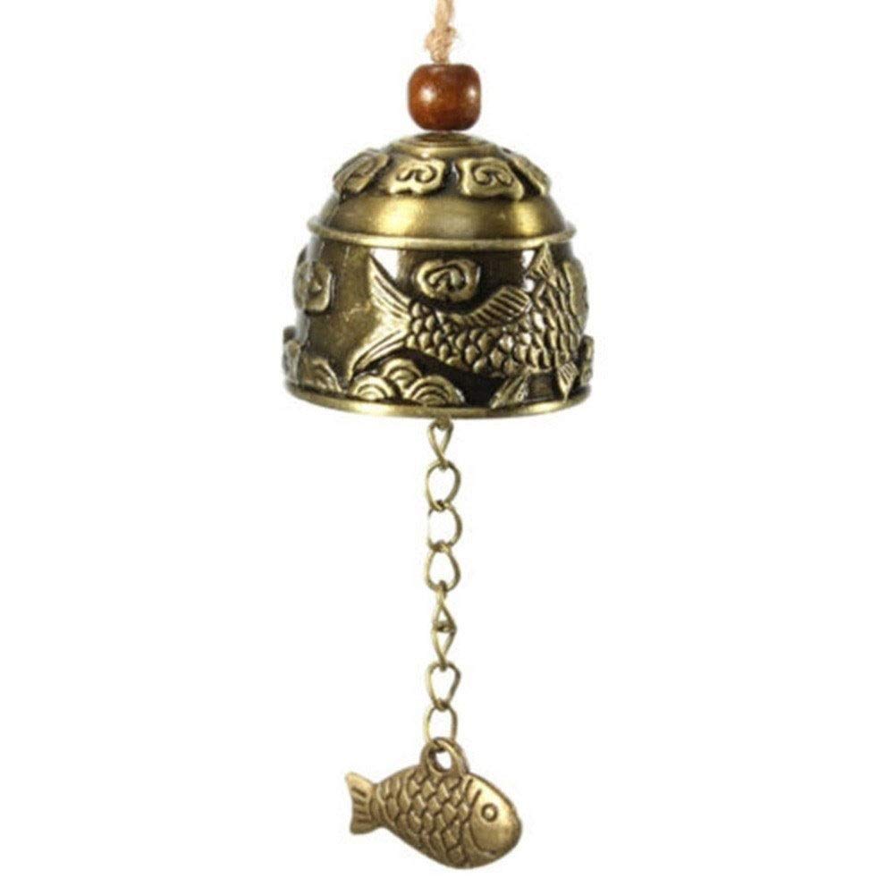 XIAOLI, scacciapensieri a Vento, Drago/Pesce, Feng Shui, Campana benedizione, buona Fortuna, da Appendere, Decorazione per la casa, A
