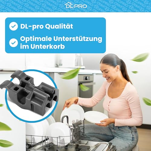 DL-pro Geschirrspüler Unterkorbhalterung für Whirlpool 481010600198 Indesit C00314875 klappbar robust für Teller Klappstacheln Stachelreihe in Spülmaschinenkorb