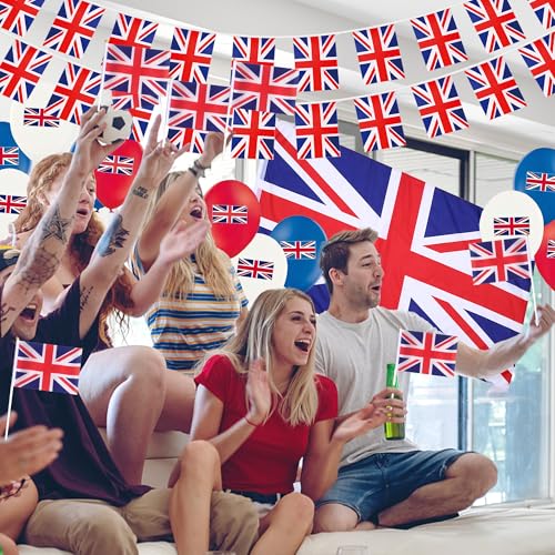 Décoration Coupe du monde 2026 durable avec grand drapeau anglais