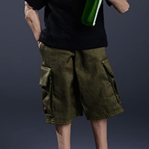 Miniatura 7 de Pantalones cargo de figura masculina a escala 112, pantalones cortos de entrenamiento para correr con bolsillos adicionales para figuras de acción