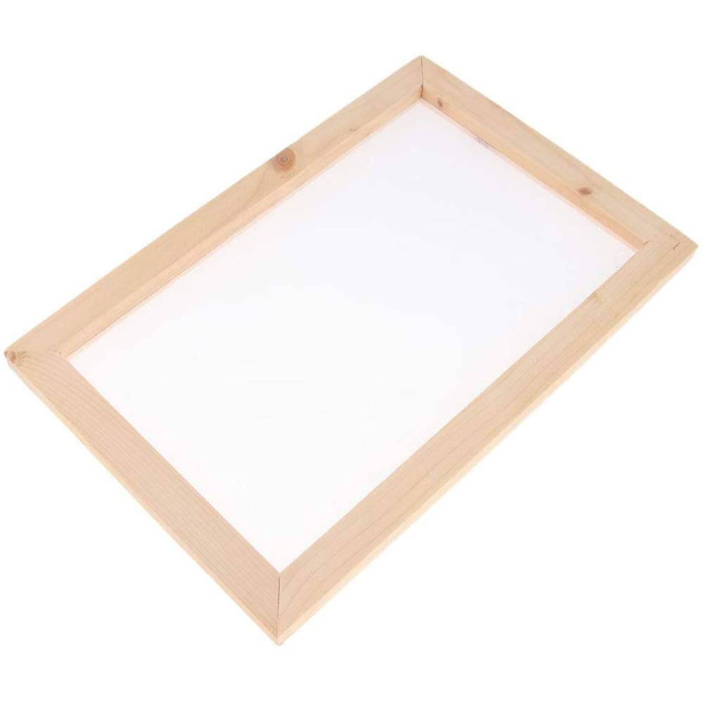 POFET Método antiguo de fabricación de papel de madera, para manualidades, molde de papel, pantalla para manualidades, suministros de manualidades, 20 x 30 cm