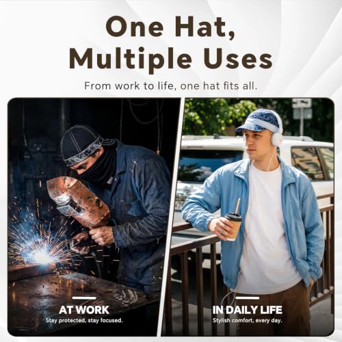 Image of Fullsheild Reversible Welding Cap Protective FR Welder Hat for Men, 7 3 /8