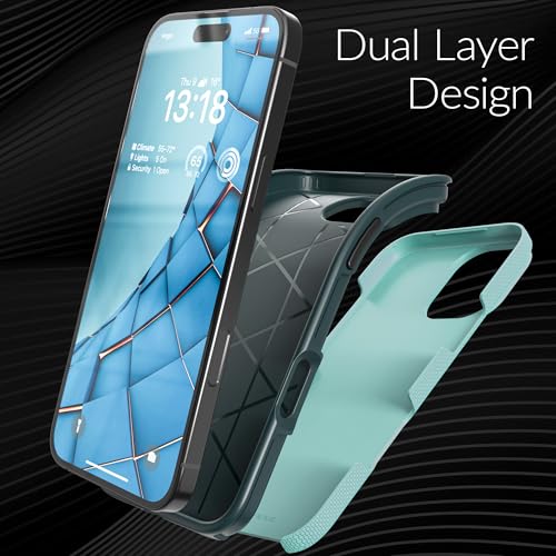 Image of Crave Dual Guard Compatible with iPhone 16 Plus Case, Compatible with MagSafe Shockproof Protection Dual Layer Case for Apple iPhone 16 Plus (6.7 inch) - Aqua