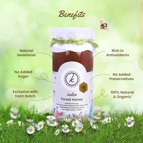 Image of KALON 100% Natural Forest Honey | NMR Tested | No Added Sugar and Preservatives | Mild Flavour with Floral Aroma - 300 gm