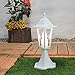 Borne extérieure Paris en blanc dans un style rustique 1xE27 étanche IP44 lampe sur pied parfaite pour le jardin