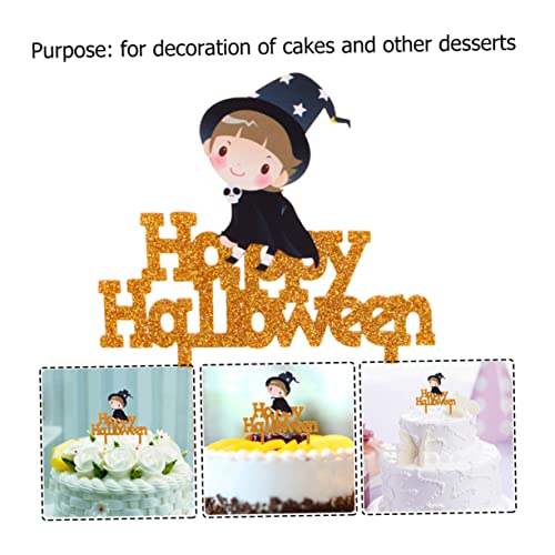 Gadpiparty 3 Pçs Decoração De Halloween Bolo De Frutas Decoração Bling Aperitivo Picaretas Casa Asso
