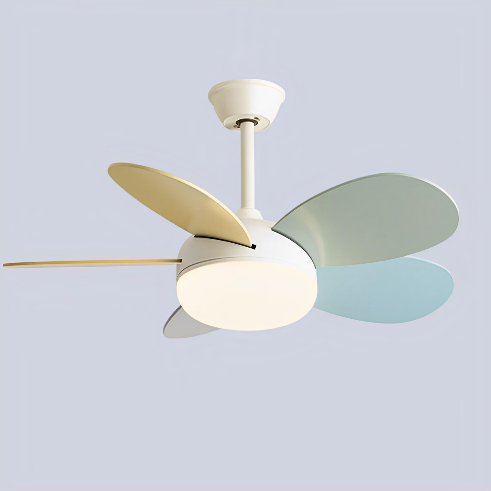 SXDMOUBK Modern Remote Ceiling Fan with Light 24W LED Ceiling Lights Fan Lighting Kids Room Bedroom 6 Speed Mute Ceiling Fans Boy Girl Room Creative Ceiling Fan Light Plywood Blades