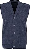 Maan Store Men’s Sleeveless Cardigan Sweater Vest – V-Neck Knitted Button-Down with Front Pockets, Lightweight Casual and Office Wear 4X-Large, Denim