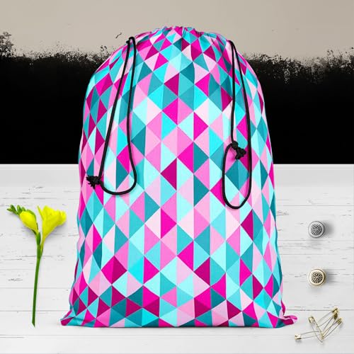 Image of ArtzFolio Triangle Tiles | Reusable Sack Bag | Bag for Gym, Storage, Vegetable & Travel