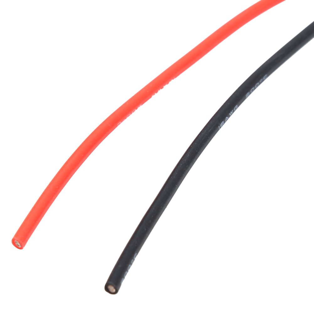 TUOFENG Silikondraht 16 AWG – 40 M Flexibel, Verzinnt (20 M Schwarz, 20 M Rot)