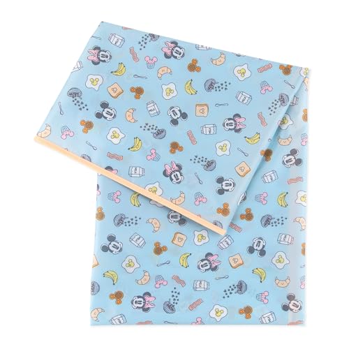 Image of Bumkins Disney Baby Splat Mat for Under High Chair, Babies Toddlers Eating Mess Mat, Waterproof Reusable Cloth for Arts and Crafts, Play Mat for Kids, Floor or Table, Fabric 42inx42in, Mickey & Minnie