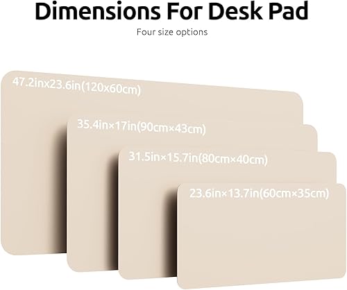 Miniatura 8 de YSAGi Protector de escritorio de cuero, tapete de oficina, alfombrilla grande para mouse, antideslizante, de piel sintética, escritorio para laptop,