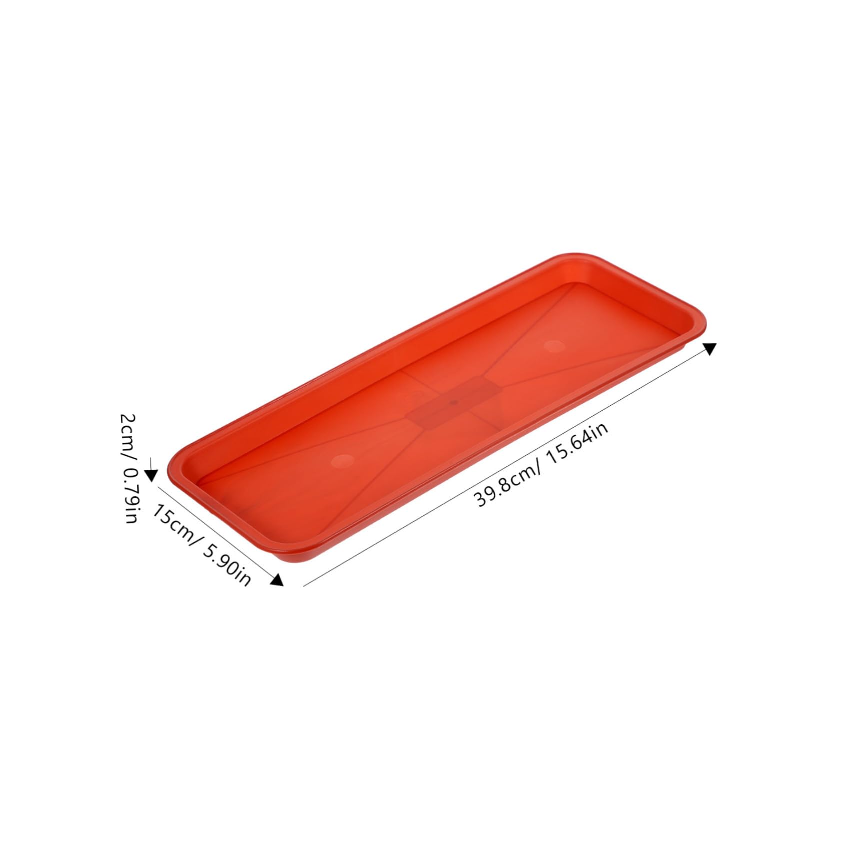VICASKY Sottovasi Rettangolari in Plastica Rosso 10 Pezzi per Piante