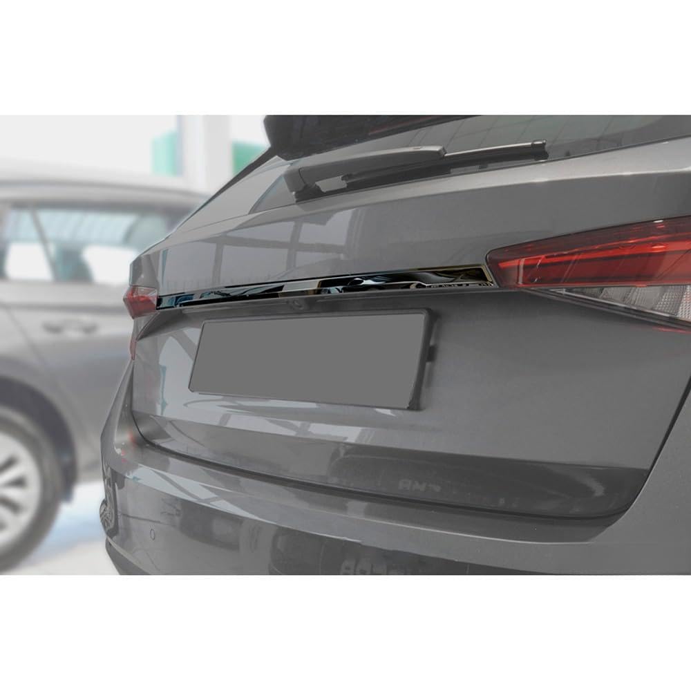 Avisa Black Chrome Stainless Steel Tailgate Trim compatible with Skoda Fabia IV (PJ3) 2021-