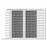 Cherry Printers | NCR | Confidential Visitor Sign in (Car Reg) | Refill Pack | A4 | 50 Sets | for Binder (Not Included)