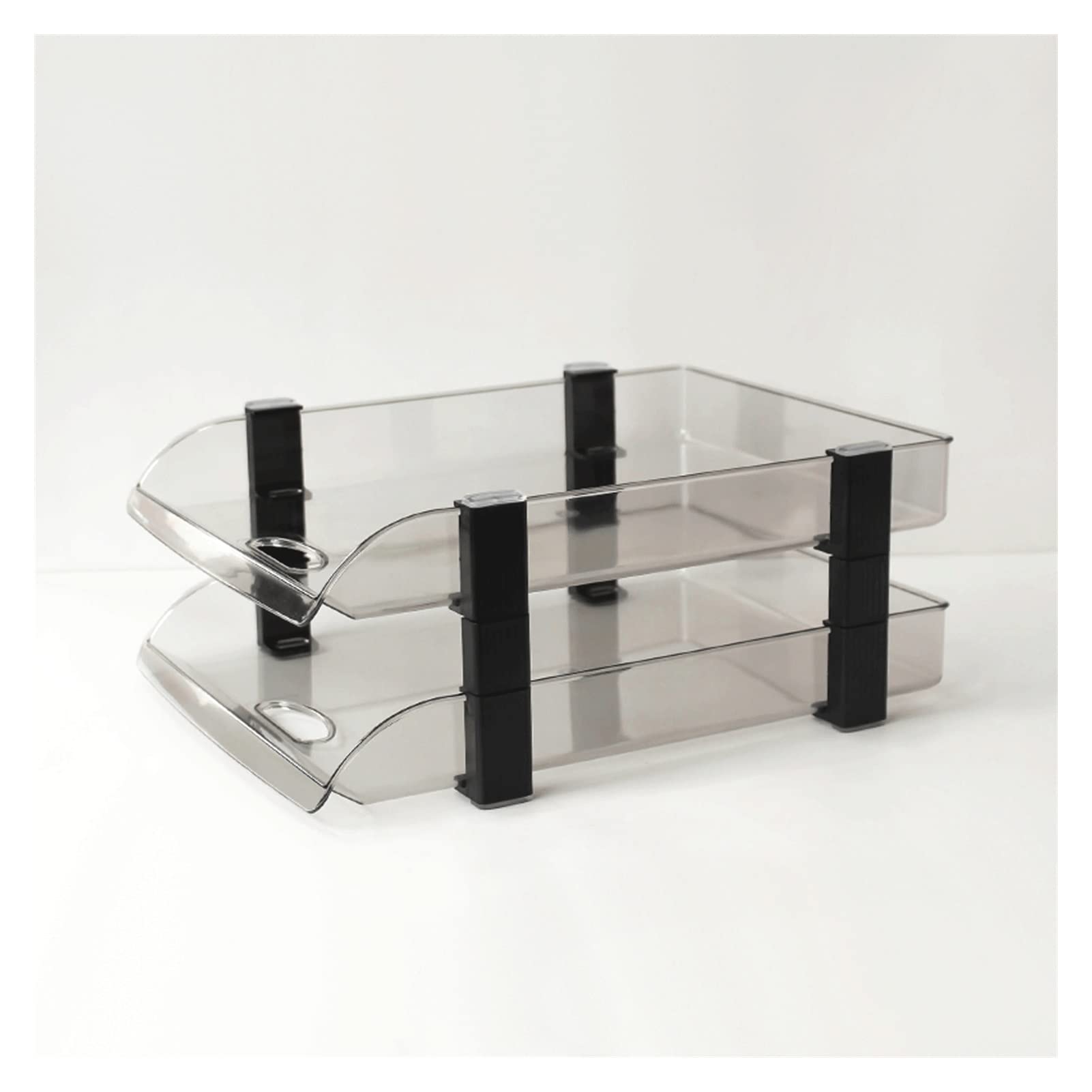 Portadocumenti da Scrivania Porta File Trasparente Tre-Layer Plastic Blocco Orizzontale Studente Desktop File Organizer Storage Rack Basket cestello Vaschetta Portacorrispondenza