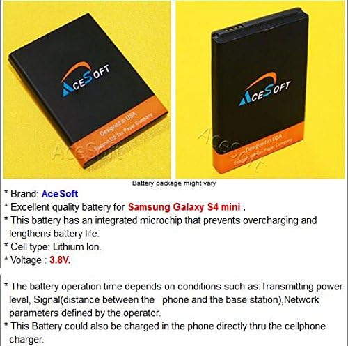 New 6400mAh Extended Battery Universal Home Dock Wall Charger Black Thicker Door Cover Soft TPU Full Edge Protection Case Stylus Compatible with Samsung Galaxy S4 Mini SM-S890L